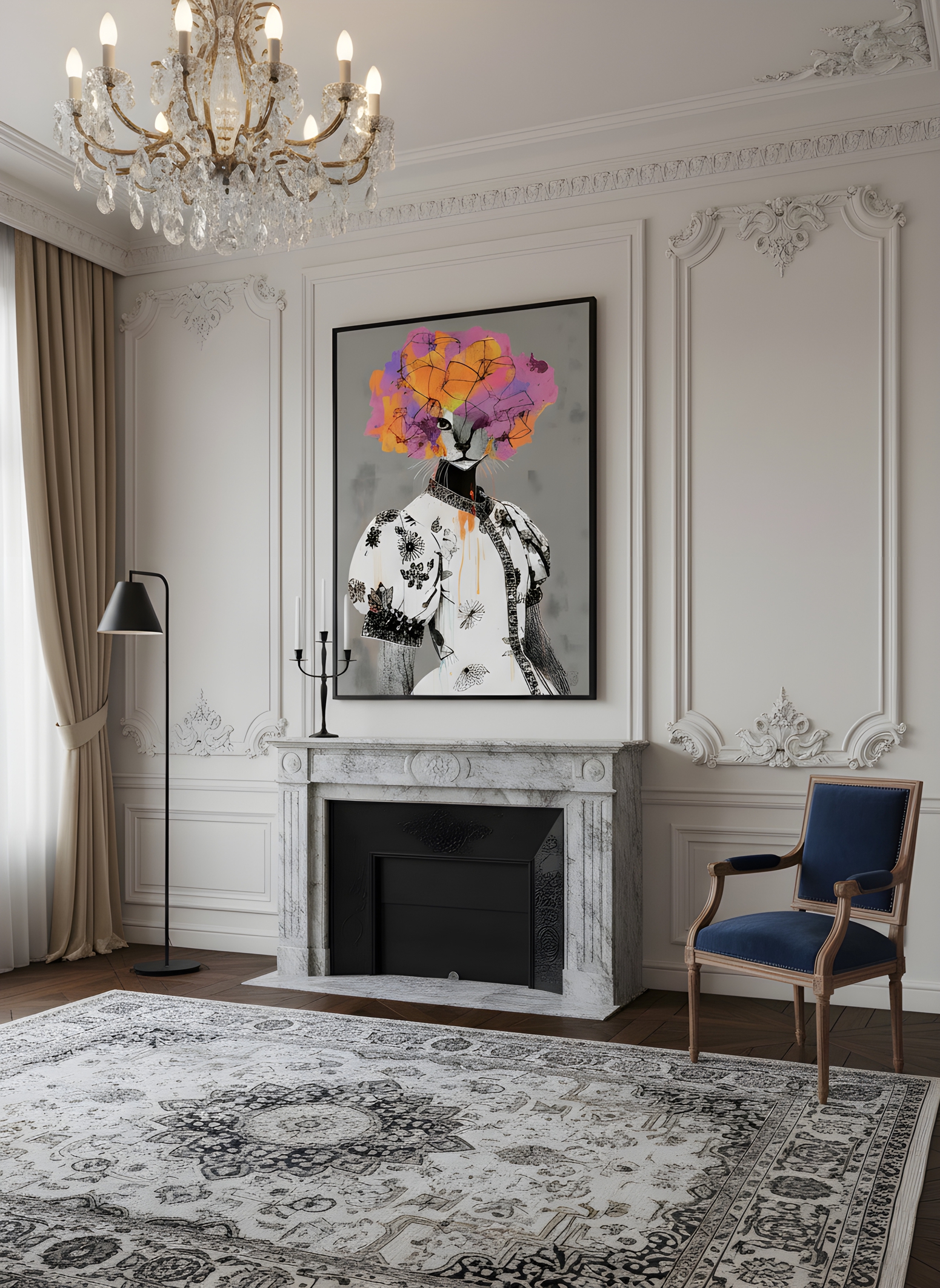 La Dama Bianca mockup quadro La Dama Bianca