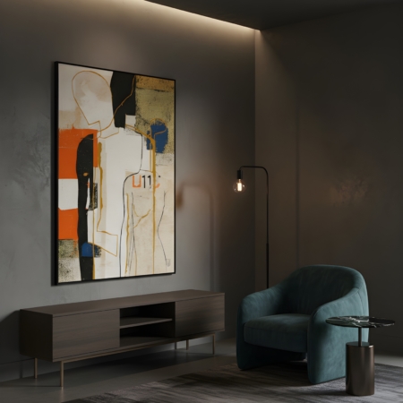 mockup quadro Sagome in Silenzio