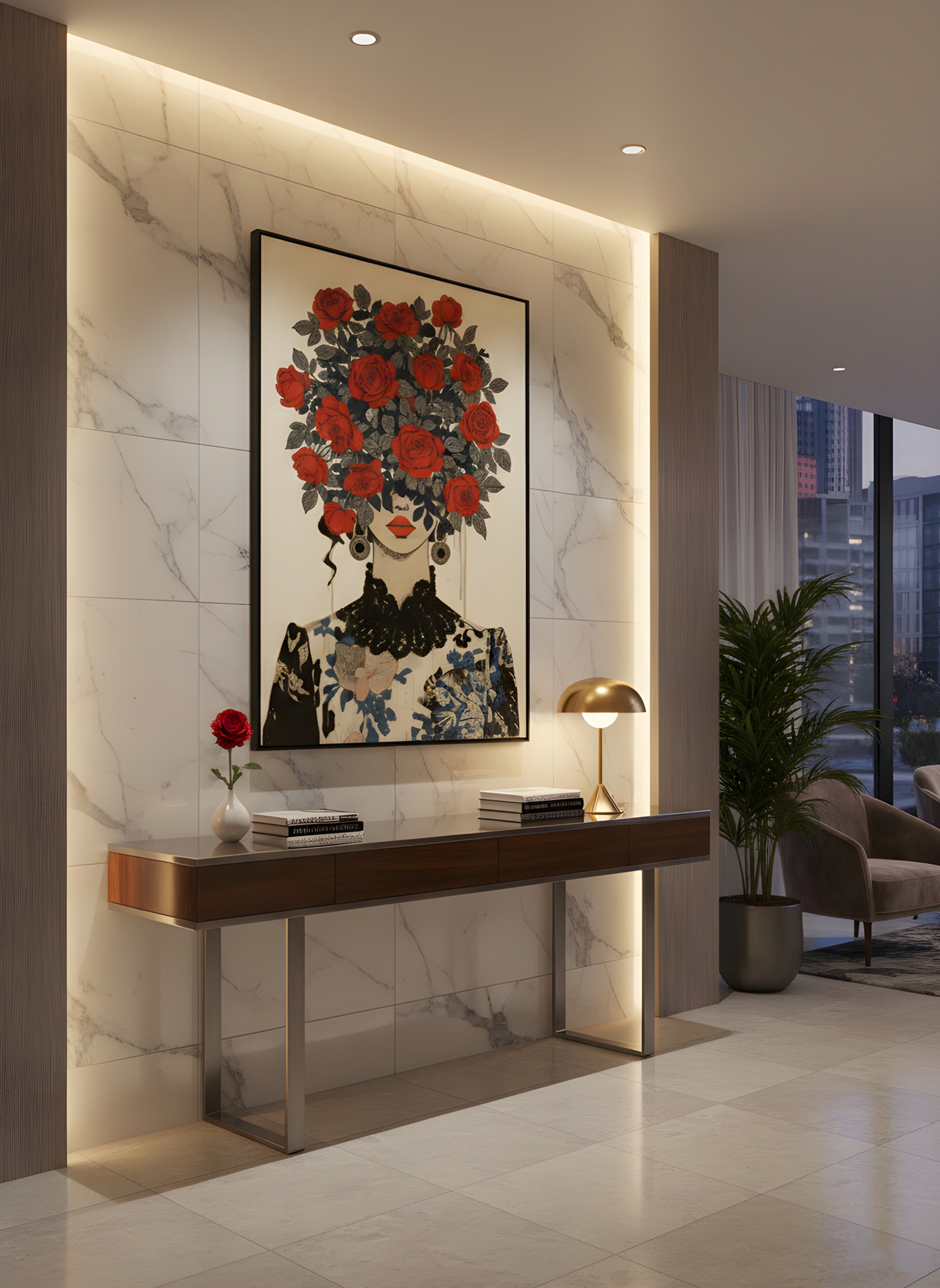 rosso mockup quadro Rosso Incantesimo