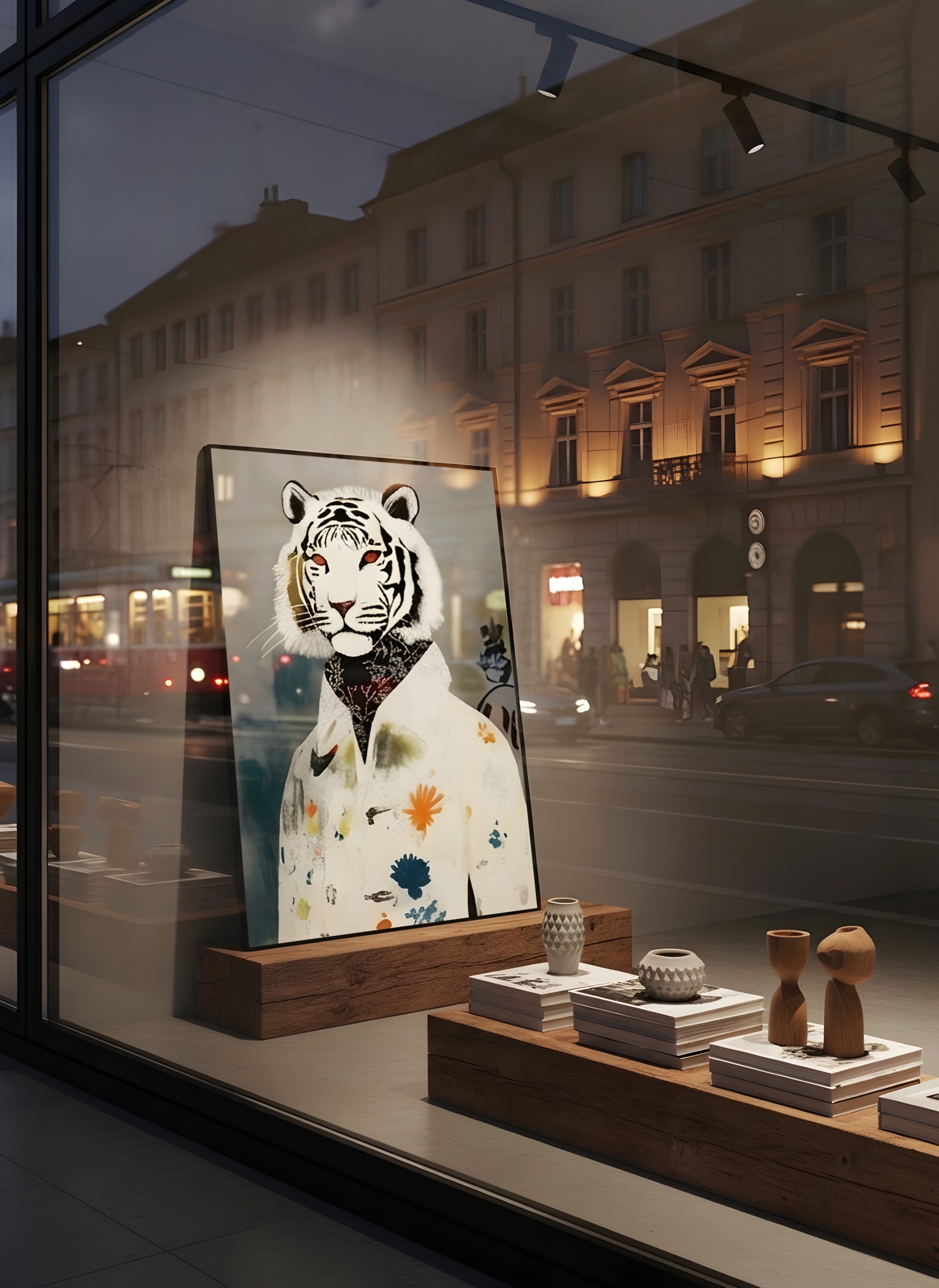 tigre mockup quadro Cuore e Artigli